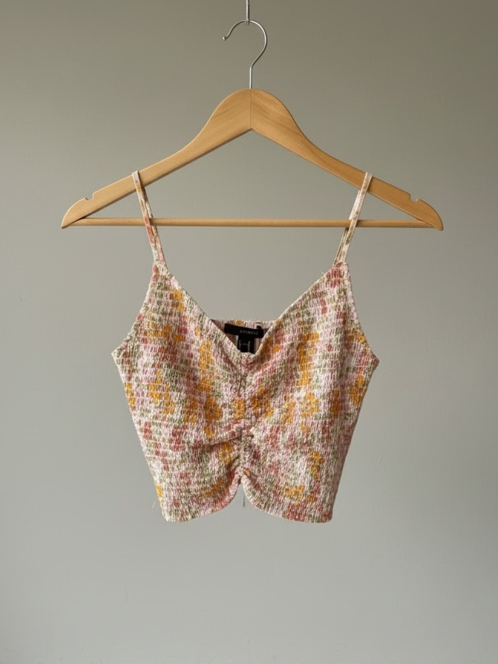 Forever 21 Smocked Floral Cami in Pink and Yellow